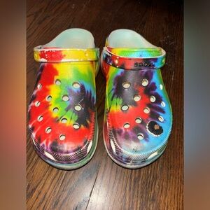 Rainbow Platform Crocs